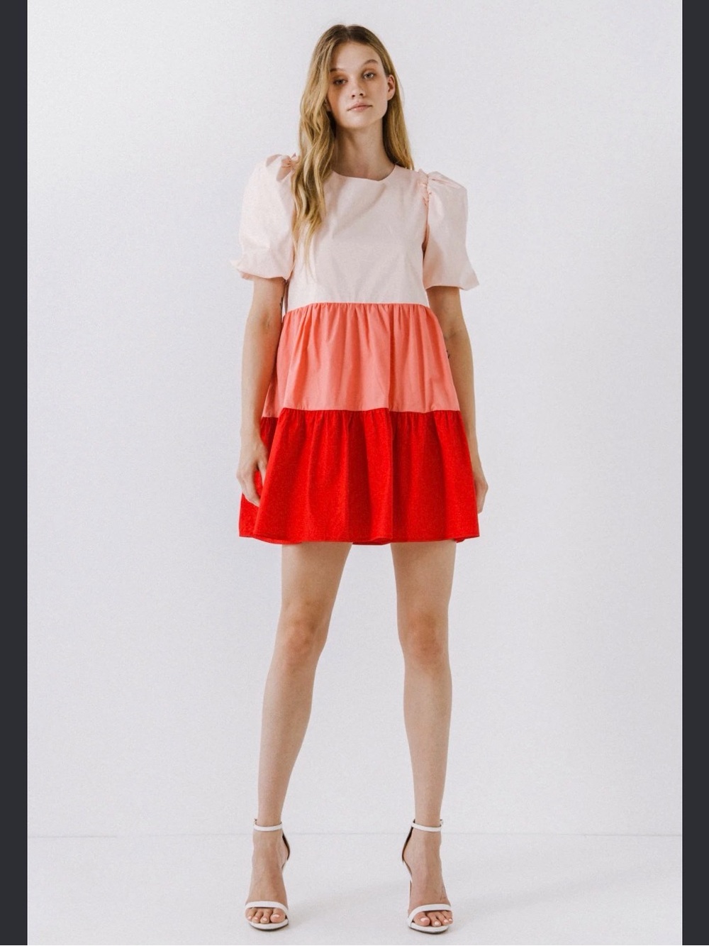 English Factory Colorblock Babydoll Dress